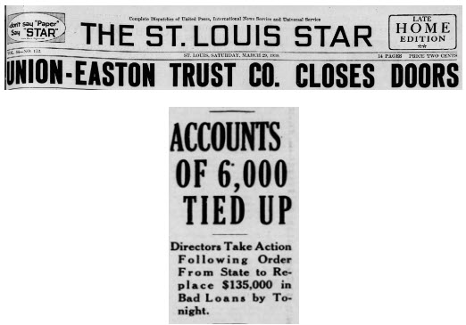St. Louis Star, Mar 29, 1930. Union-Easton closes doors.